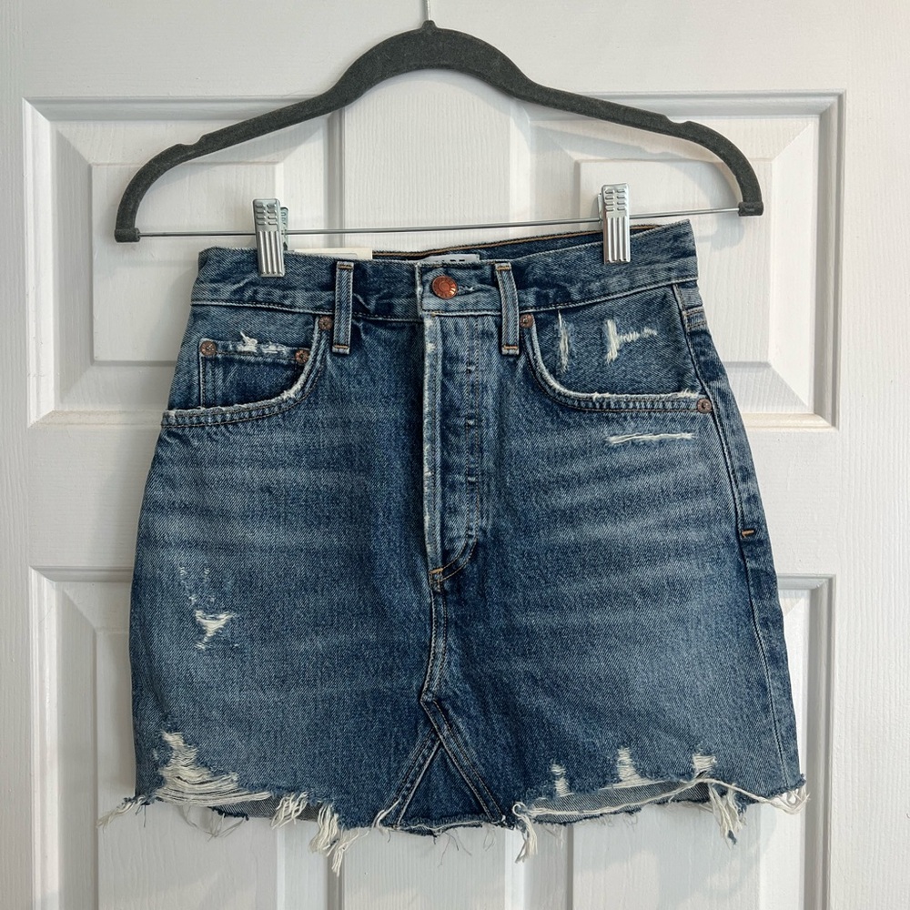 Agolde Premium Indigo Jean Skirt